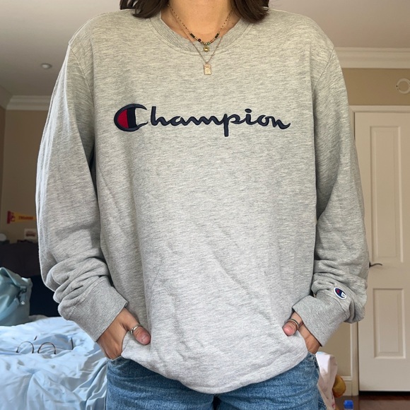 Light Grey Champion Crewneck - Picture 1 of 6